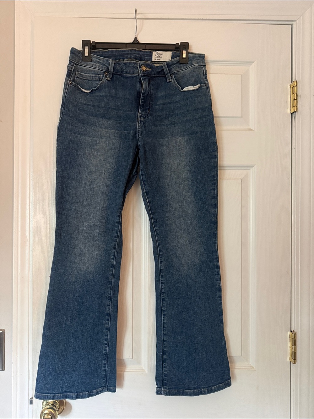 Dark Blue Flare Jeans - Unbranded